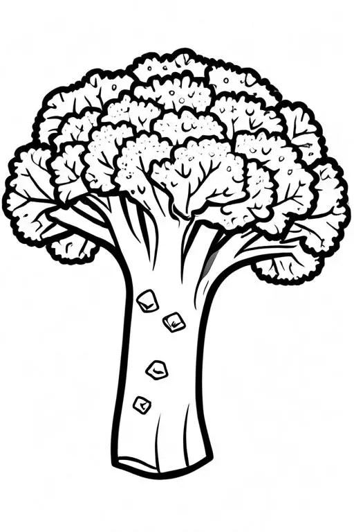 Broccoli Coloring Page 19 for Kids