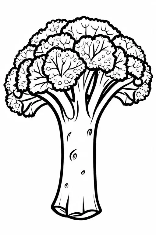 Broccoli Coloring Page 20 for Kids