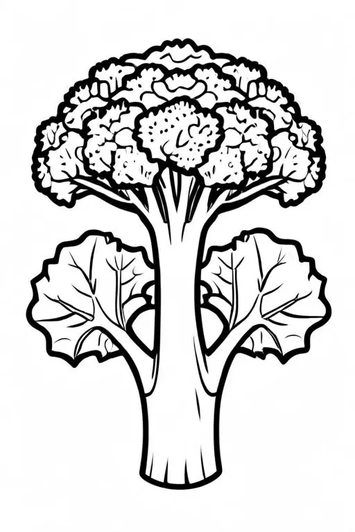 Broccoli Coloring Page 21 for Kids