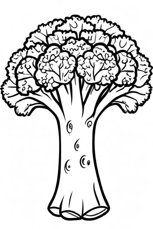 Broccoli Coloring Page 22 for Kids