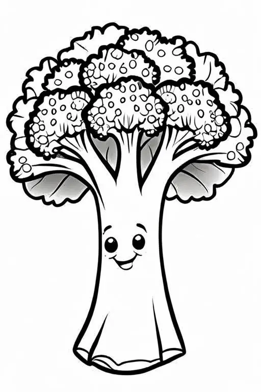 Broccoli Coloring Page 26 for Kids