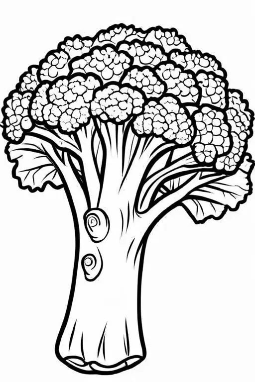 Broccoli Coloring Page 27 for Kids