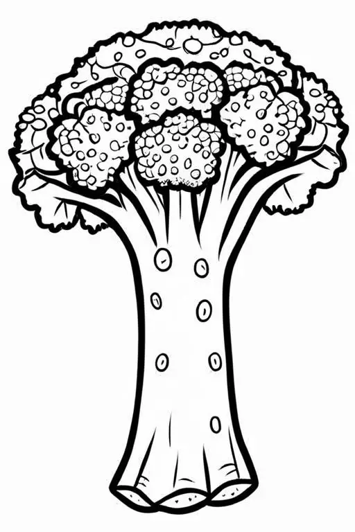 Broccoli Coloring Page 28 for Kids