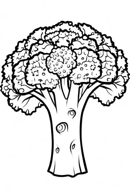 Broccoli Coloring Page 29 for Kids