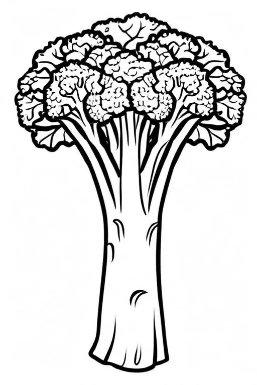 Broccoli Coloring Page 30 for Kids