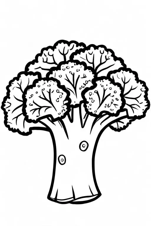 Broccoli Coloring Page 31 for Kids