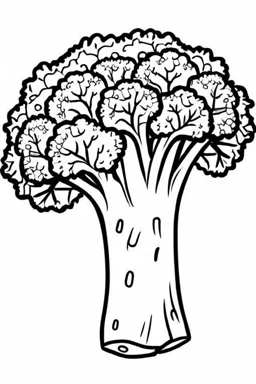 Broccoli Coloring Page 32 for Kids