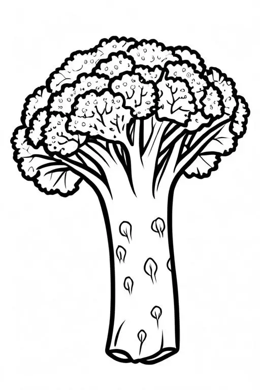 Broccoli Coloring Page 33 for Kids