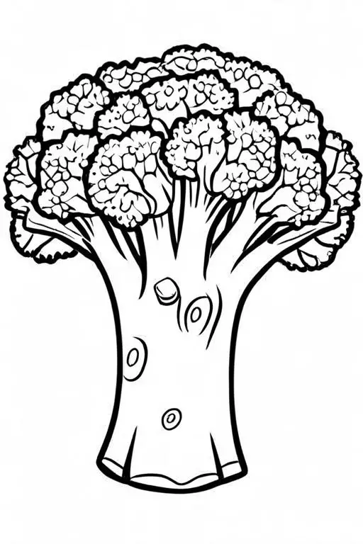 Broccoli Coloring Page 34 for Kids