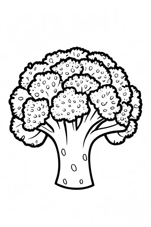 Broccoli Coloring Page 36 for Kids