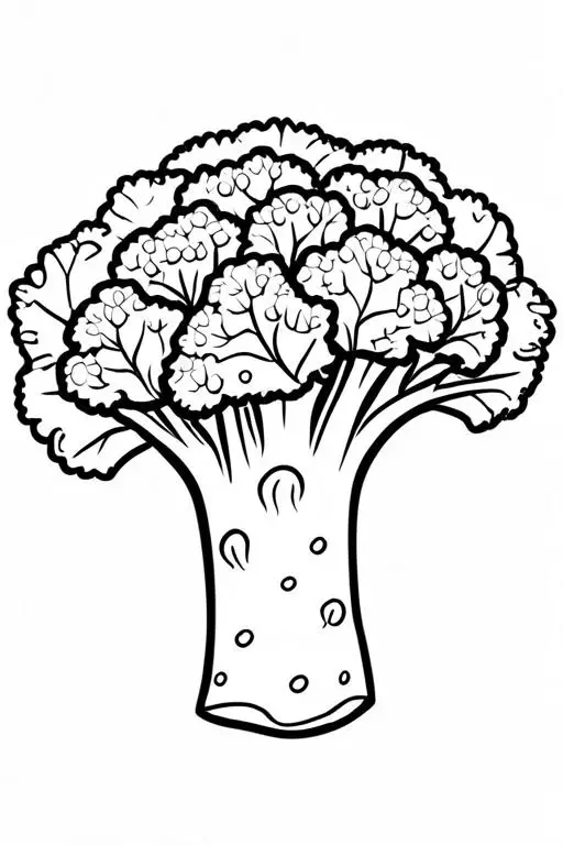 Broccoli Coloring Page 37 for Kids