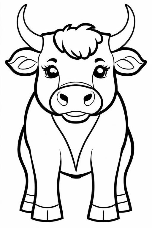 Bull Coloring Page 5 for Kids