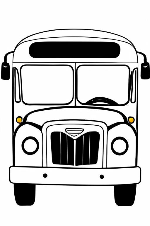 Bus Coloring Page 11 for Kids