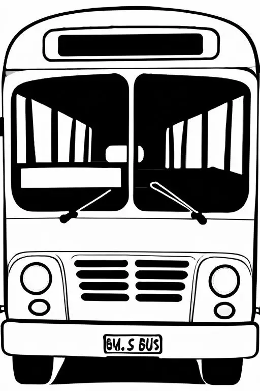 Bus Coloring Page 14 for Kids