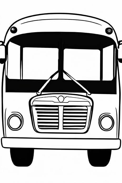 Bus Coloring Page 17 for Kids