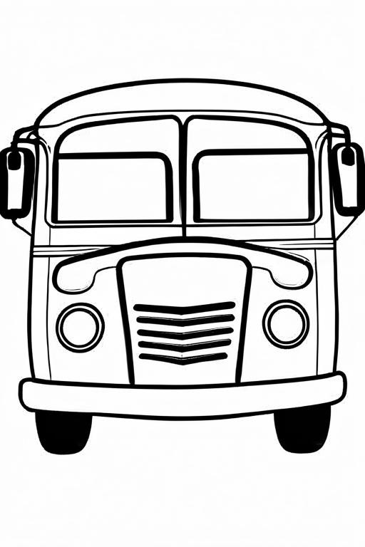 Bus Coloring Page 20 for Kids