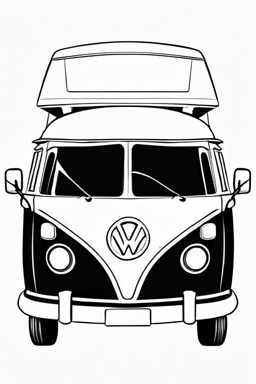 Campervan Coloring Page 20 for Kids