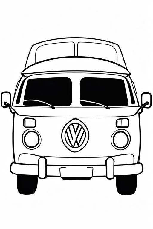 Campervan Coloring Page 35 for Kids