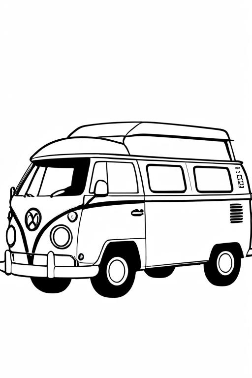 Campervan Coloring Page 37 for Kids