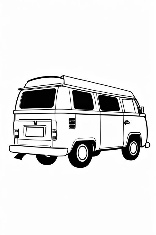 Campervan Coloring Page 40 for Kids