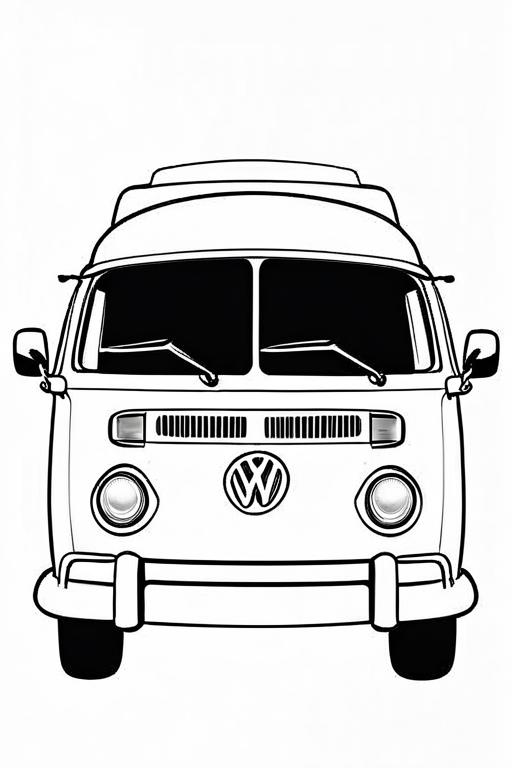 Campervan Coloring Page 41 for Kids