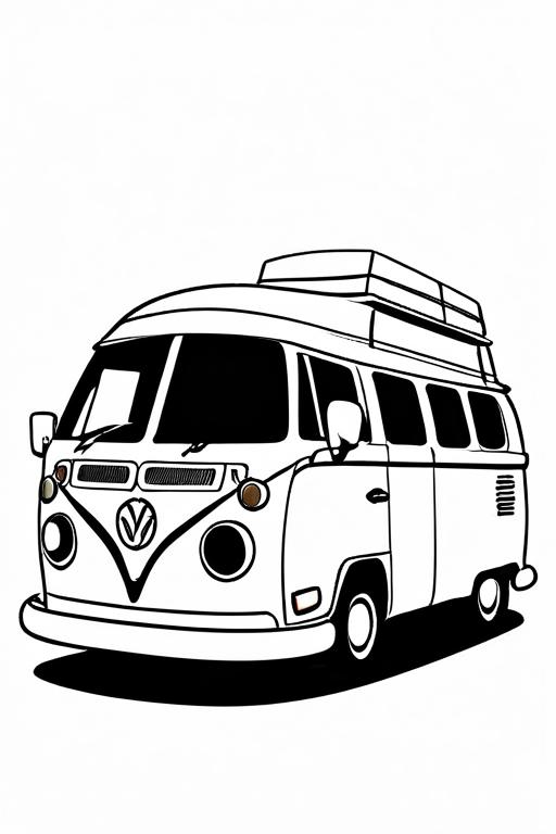 Campervan Coloring Page 43 for Kids