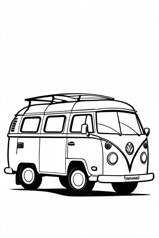 Campervan Coloring Page 44 for Kids