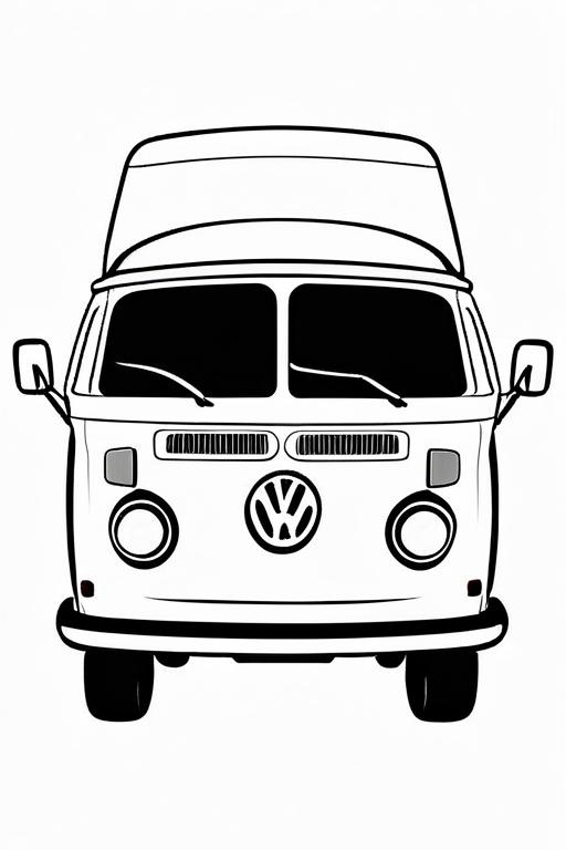 Campervan Coloring Page 47 for Kids