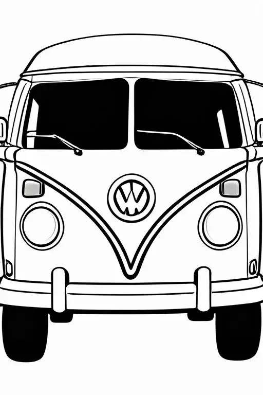 Campervan Coloring Page 54 for Kids