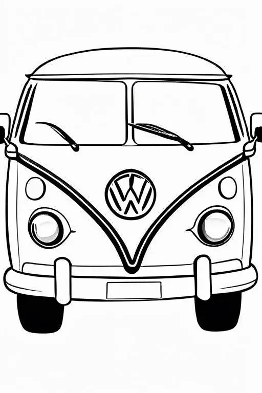 Campervan Coloring Page 56 for Kids