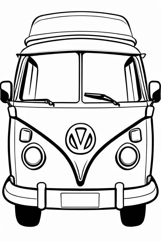 Campervan Coloring Page 57 for Kids