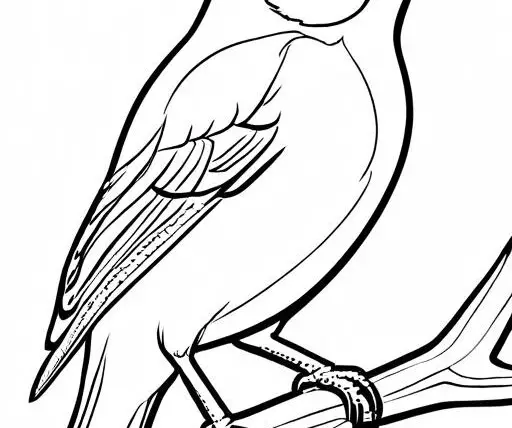 Canary Coloring Page 1 for Kids