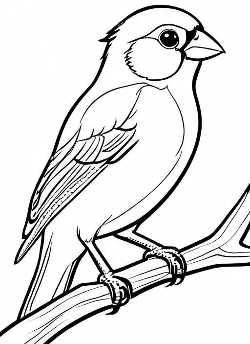 Canary Coloring Page 1 for Kids