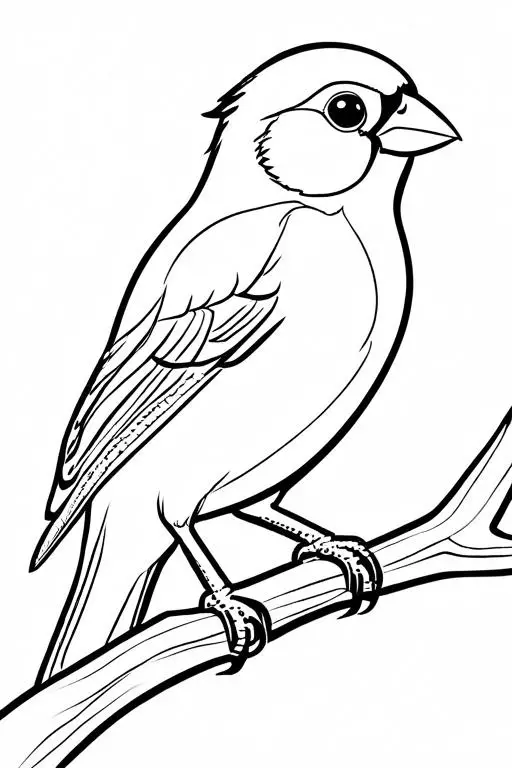 Canary Coloring Page 1 for Kids