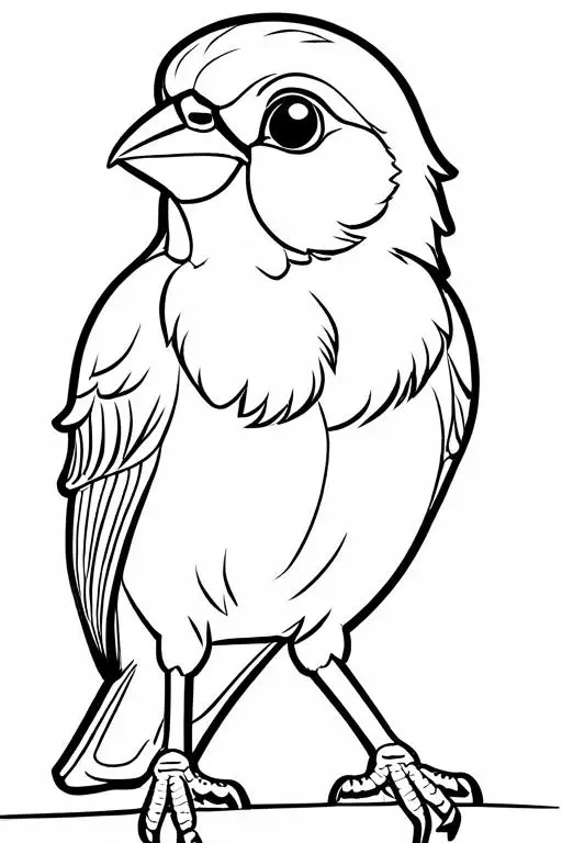 Canary Coloring Page 10 for Kids