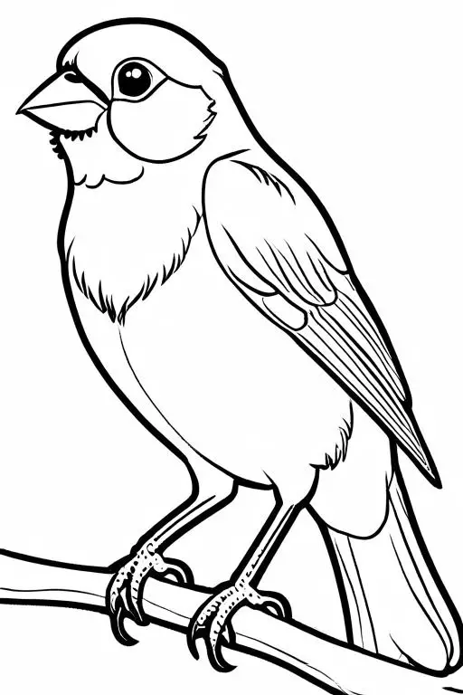 Canary Coloring Page 11 for Kids