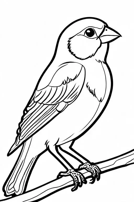 Canary Coloring Page 12 for Kids