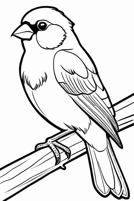 Canary Coloring Page 14 for Kids