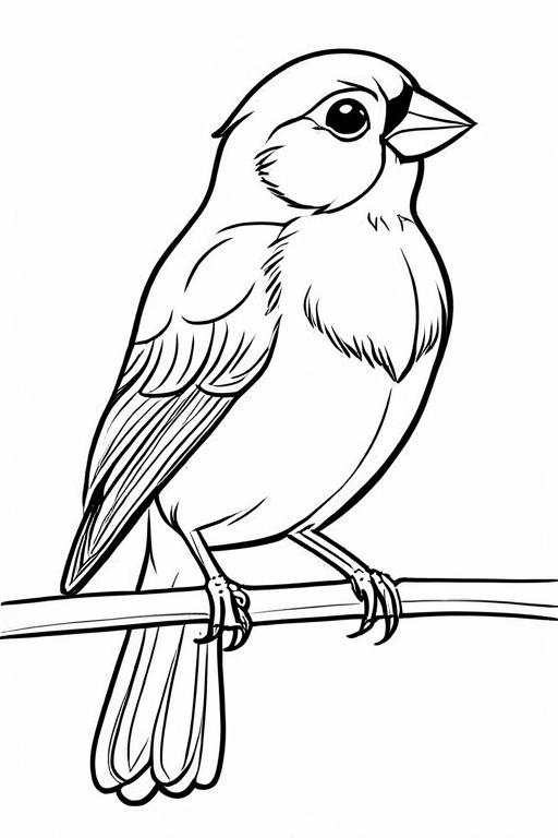 Canary Coloring Page 15 for Kids