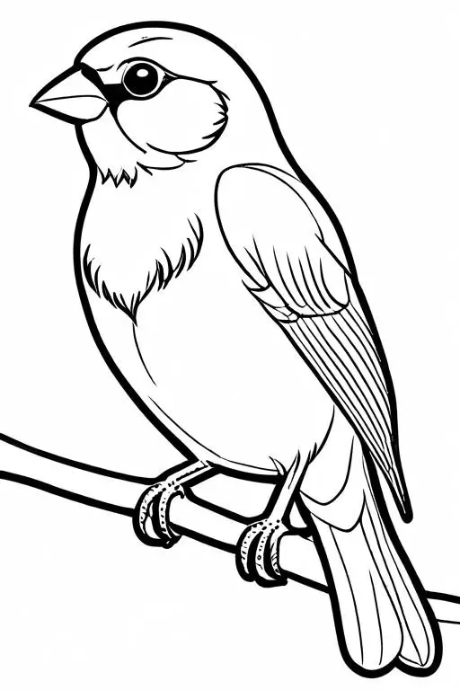 Canary Coloring Page 16 for Kids