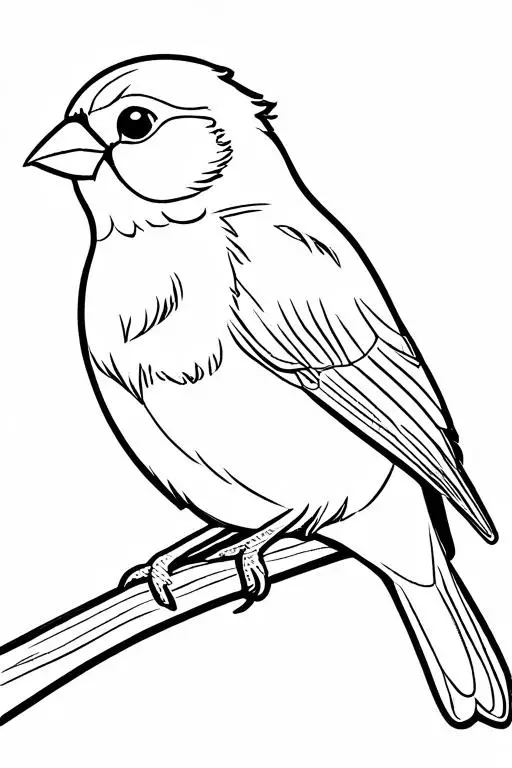 Canary Coloring Page 18 for Kids