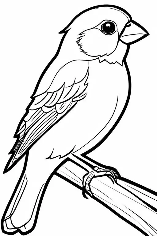 Canary Coloring Page 2 for Kids