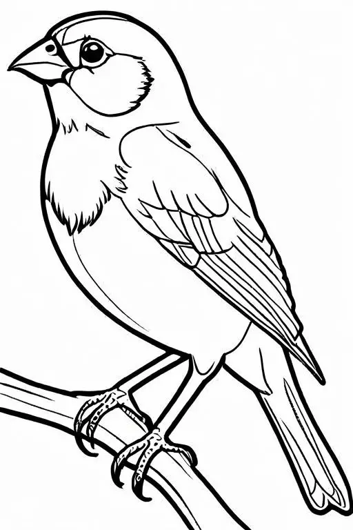 Canary Coloring Page 26 for Kids