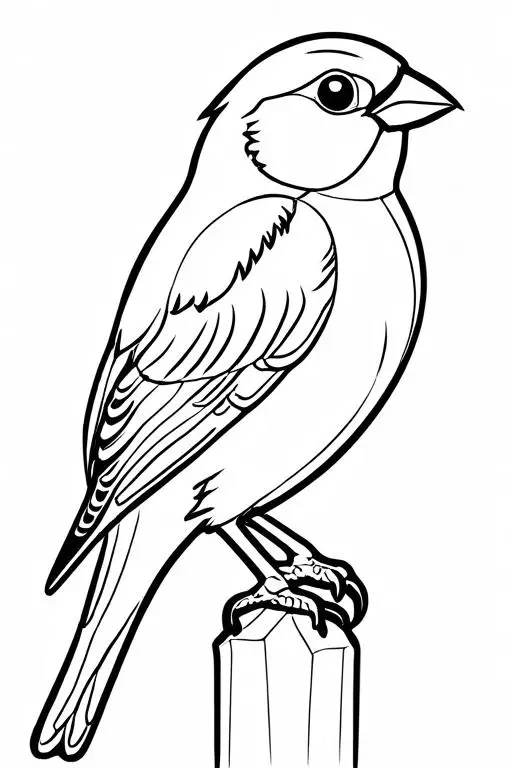 Canary Coloring Page 28 for Kids