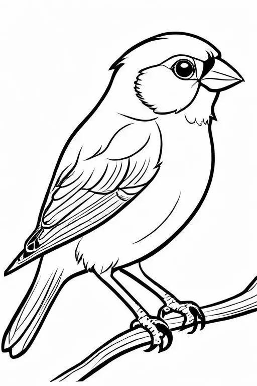 Canary Coloring Page 3 for Kids