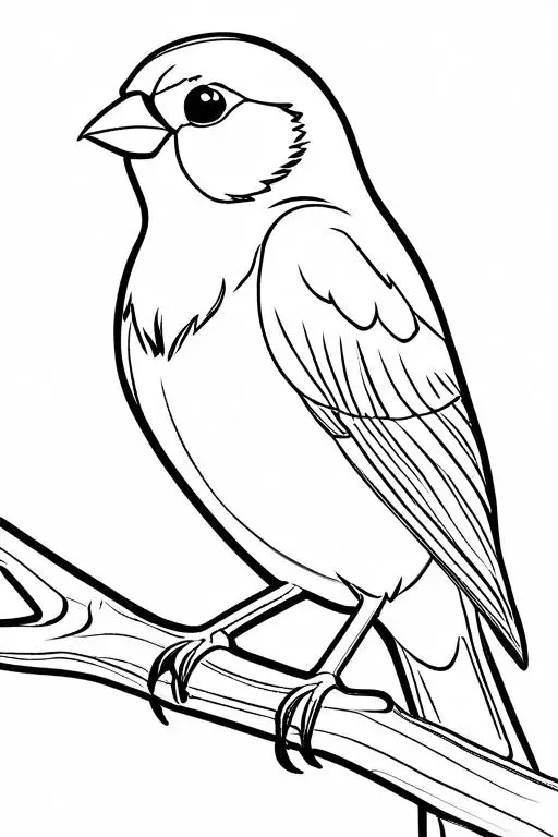 Canary Coloring Page 4 for Kids