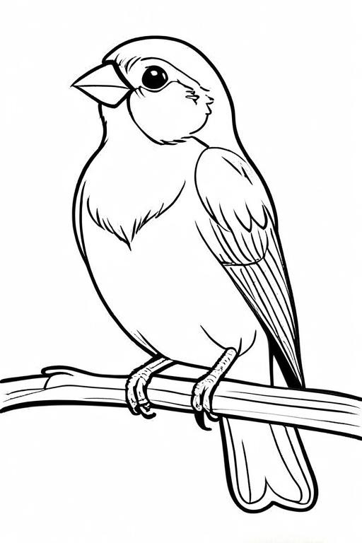 Canary Coloring Page 5 for Kids