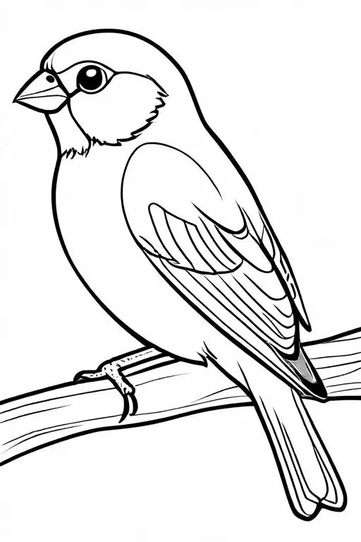 Canary Coloring Page 6 for Kids