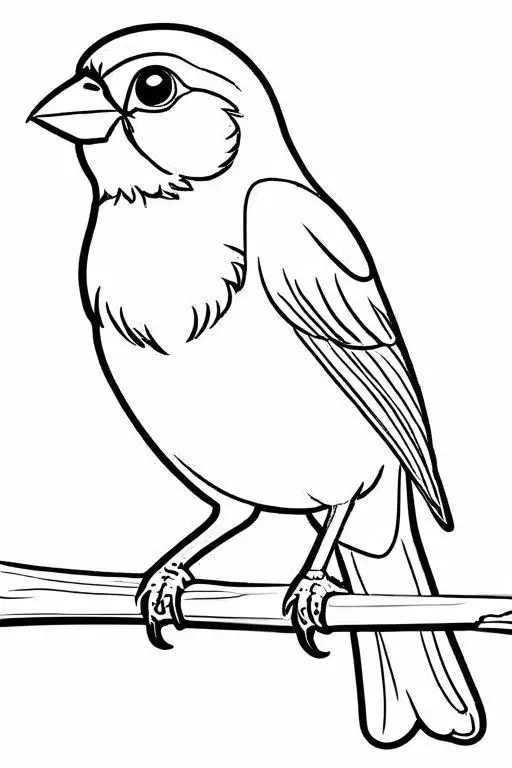 Canary Coloring Page 7 for Kids