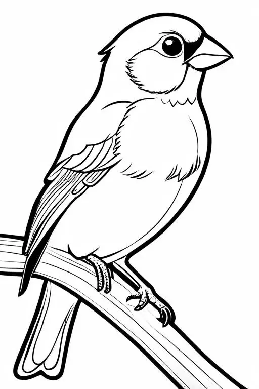 Canary Coloring Page 9 for Kids